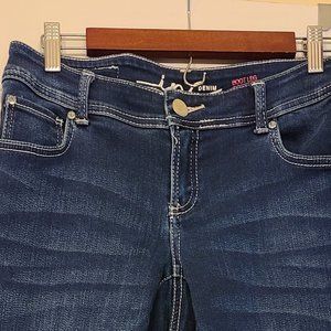 INC. Bootleg Denim Navy Blue Jeans Misses / Women's Size 4 - LIKE NEW